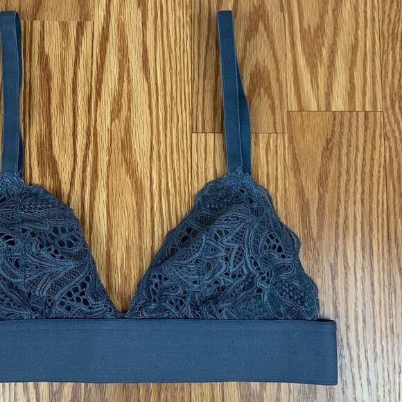 Lively Long-Lined Lace Bralette - Slate Blue Sz S - Picture 11 of 11